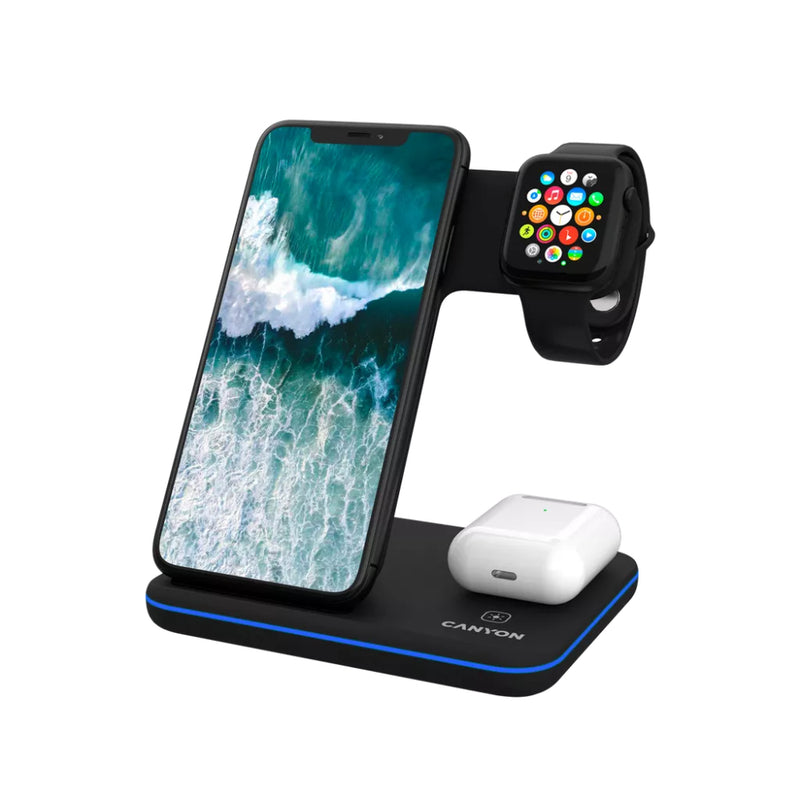 Canyon Wireless Charging Station 3-in-1 WS-303 - Black