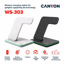 Canyon Wireless Charging Station 3-in-1 WS-303 - Black
