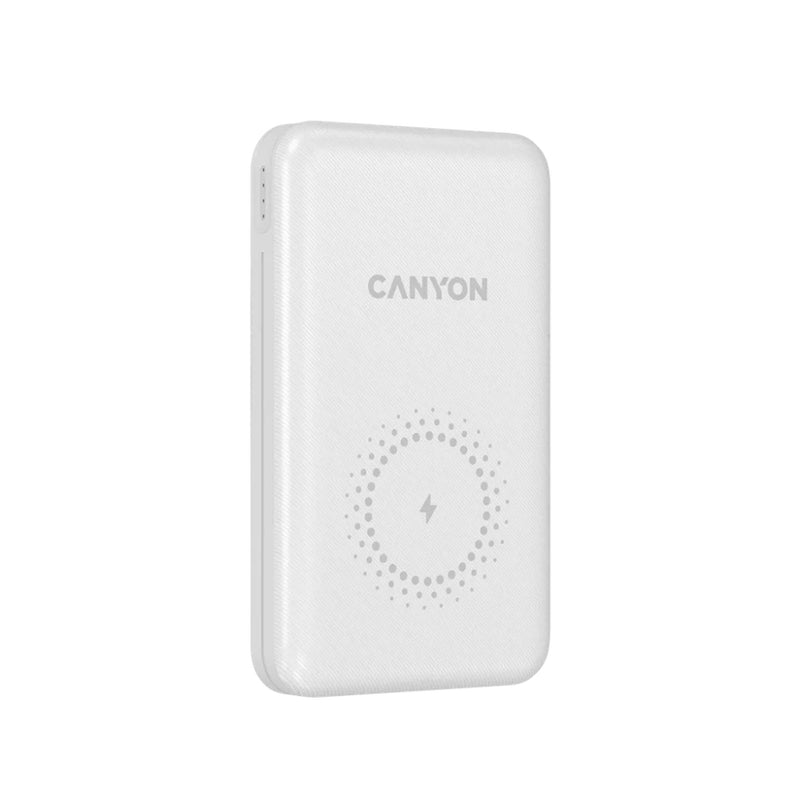 Canyon Power Bank with Wireless Charging Function 10000 mAh - White