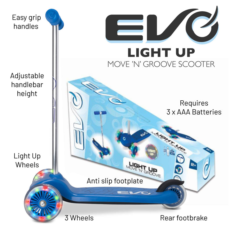 Evo Lightup Move & Groove Scooter - Blue
