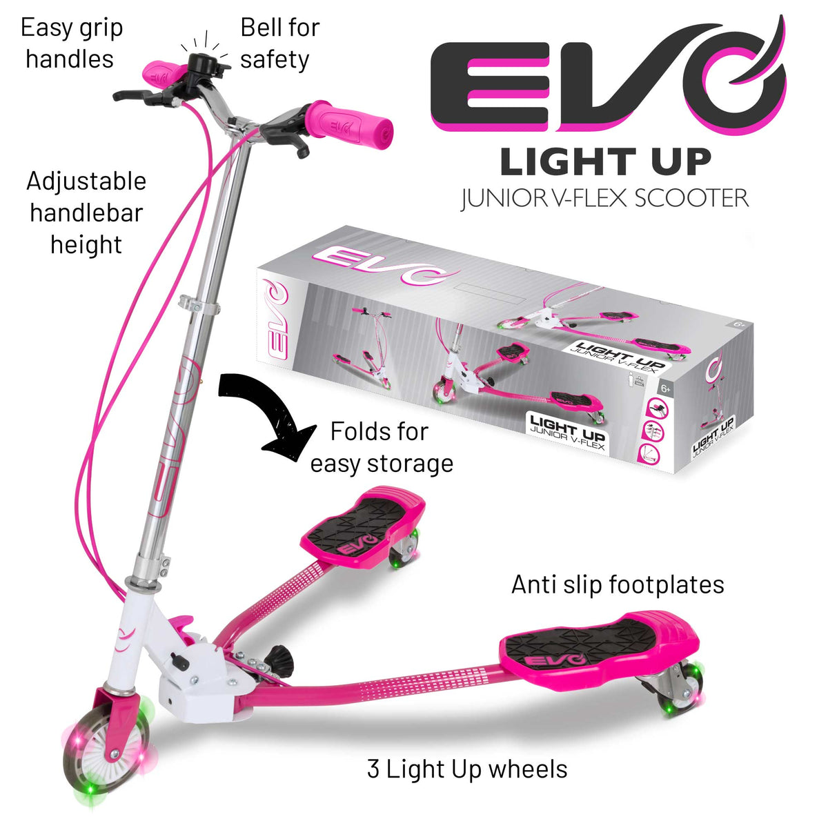 Evo Lightup JR V Flex Scooter - Pink