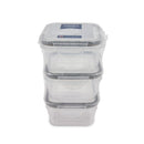 Lewis's 3pk Click Lock Food Container - 150ML