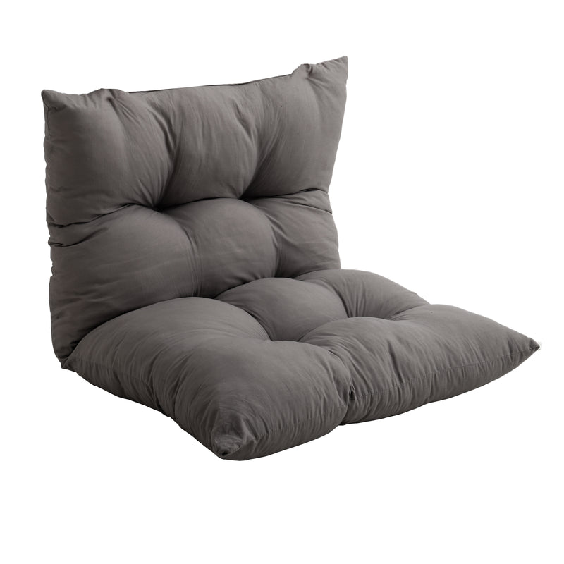 Breeins Rectangular Grey Bench Pad with Tufts