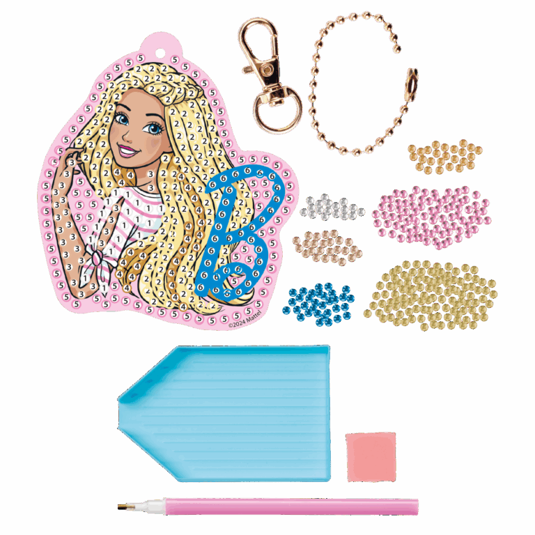 Barbie Make Your Own Diamond Painting Keyring