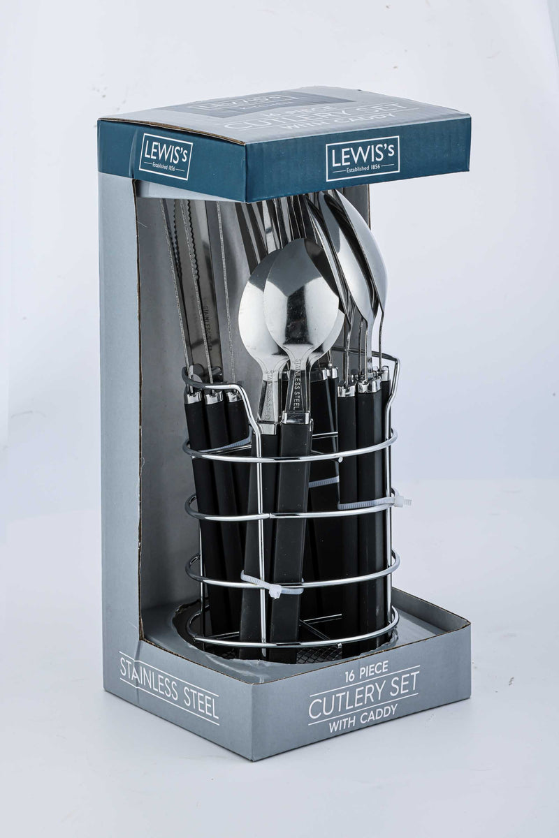 Lewis's 16pc Cutlery Set Basket