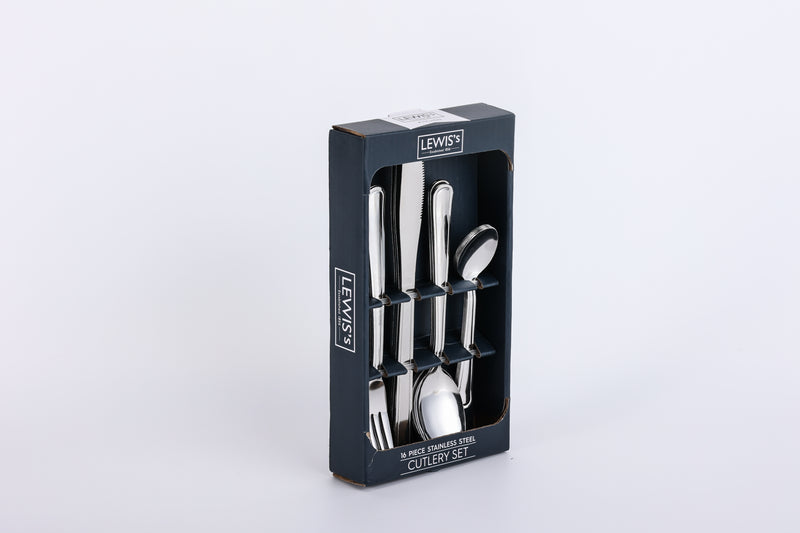 Lewis's Essential 16pc Cutlery Set