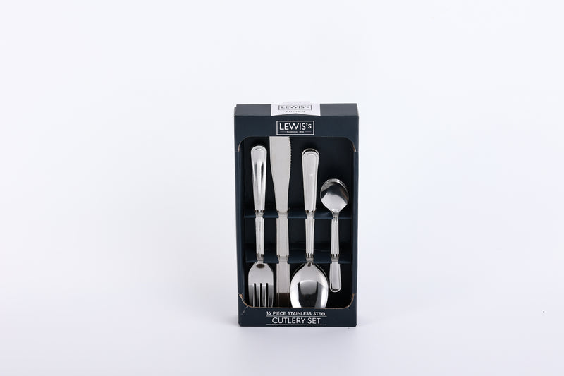 Lewis's Essential 16pc Cutlery Set