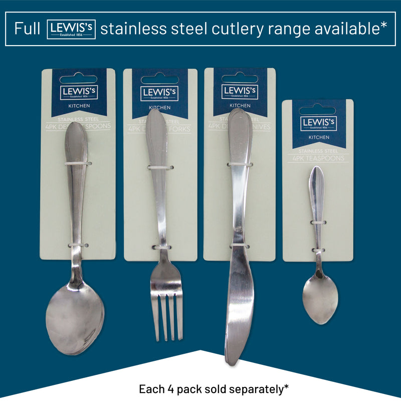 Lewis's Loose Cutlery Teaspoon - 4 pack
