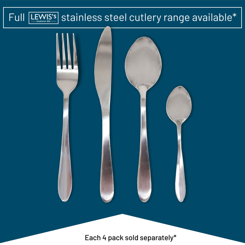 Lewis's Loose Cutlery Dessert Spoon - 4 Pack