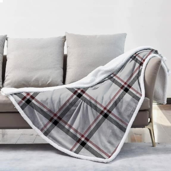 Bauer Luxury Soft Touch Heated Throw - Plaid