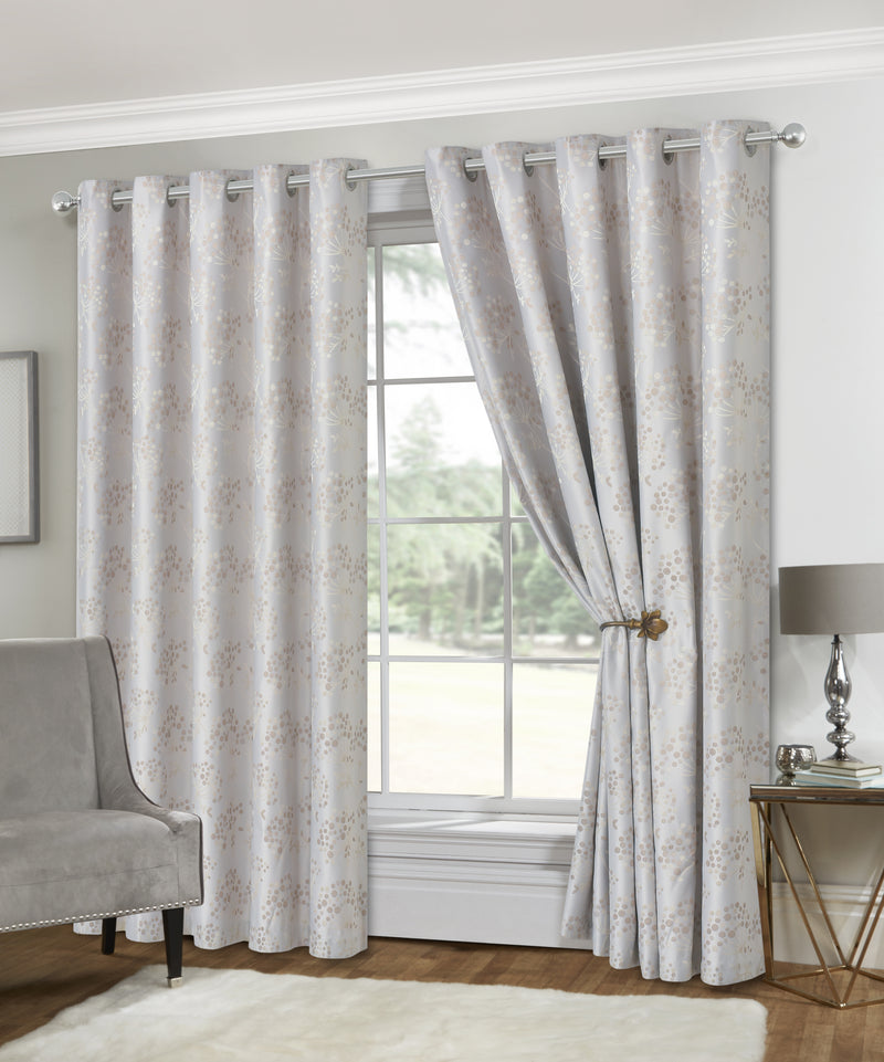 Lewis's Iris Eyelet Curtains - Ivory