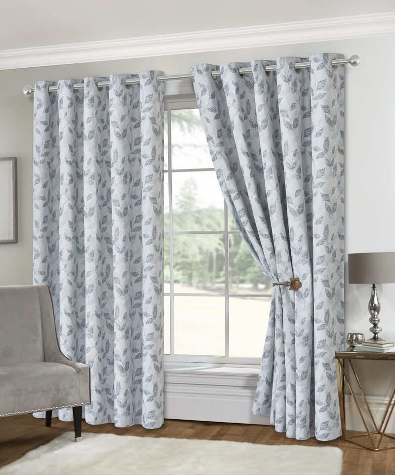 Lewis's Alderly Eyelet Curtain - Silver