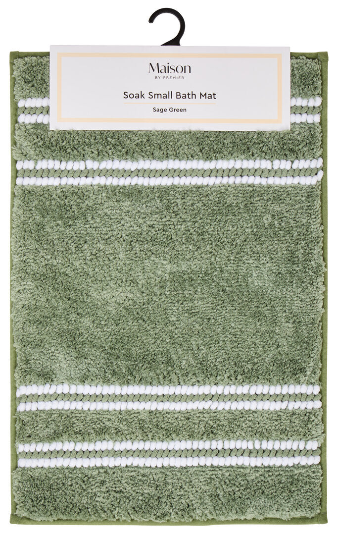Soak Small Sage Green Bath Mat