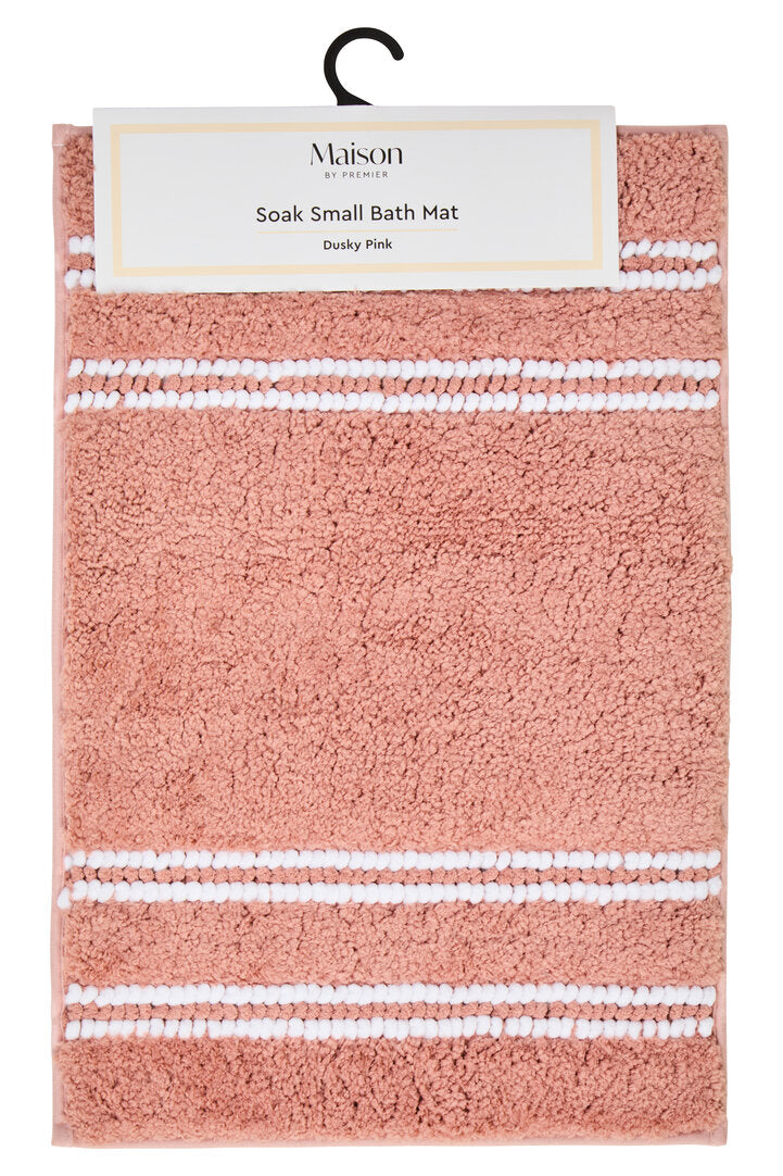 Soak Small Dusky Pink Bath Mat