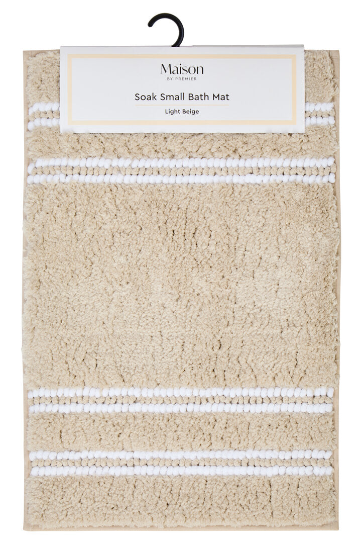 Soak Small Light Beige Bath Mat