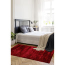 Lewis's Home Shimmer Rugs - Cherry Red