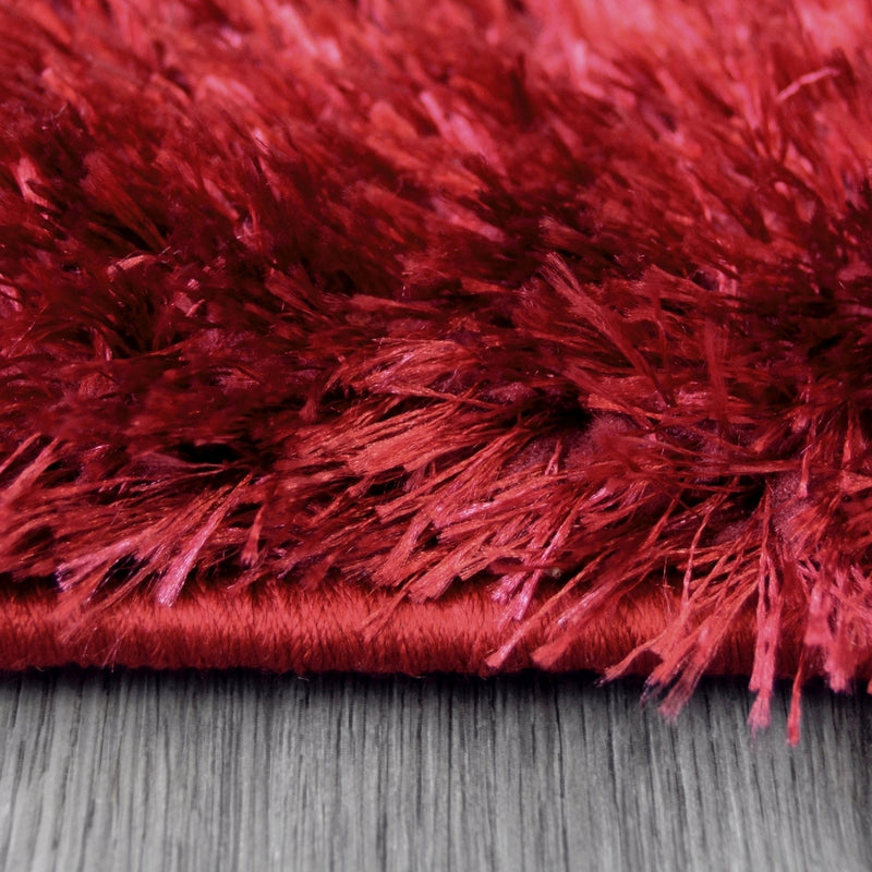 Lewis's Home Shimmer Rugs - Cherry Red