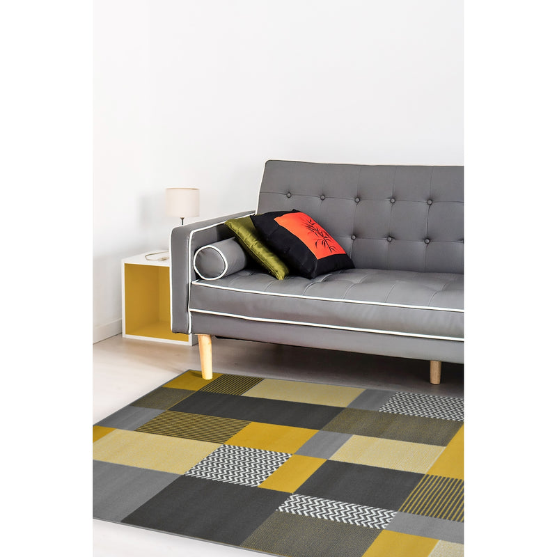 Lewis's Home Maestro Montreal Rugs - Ochre Yellow