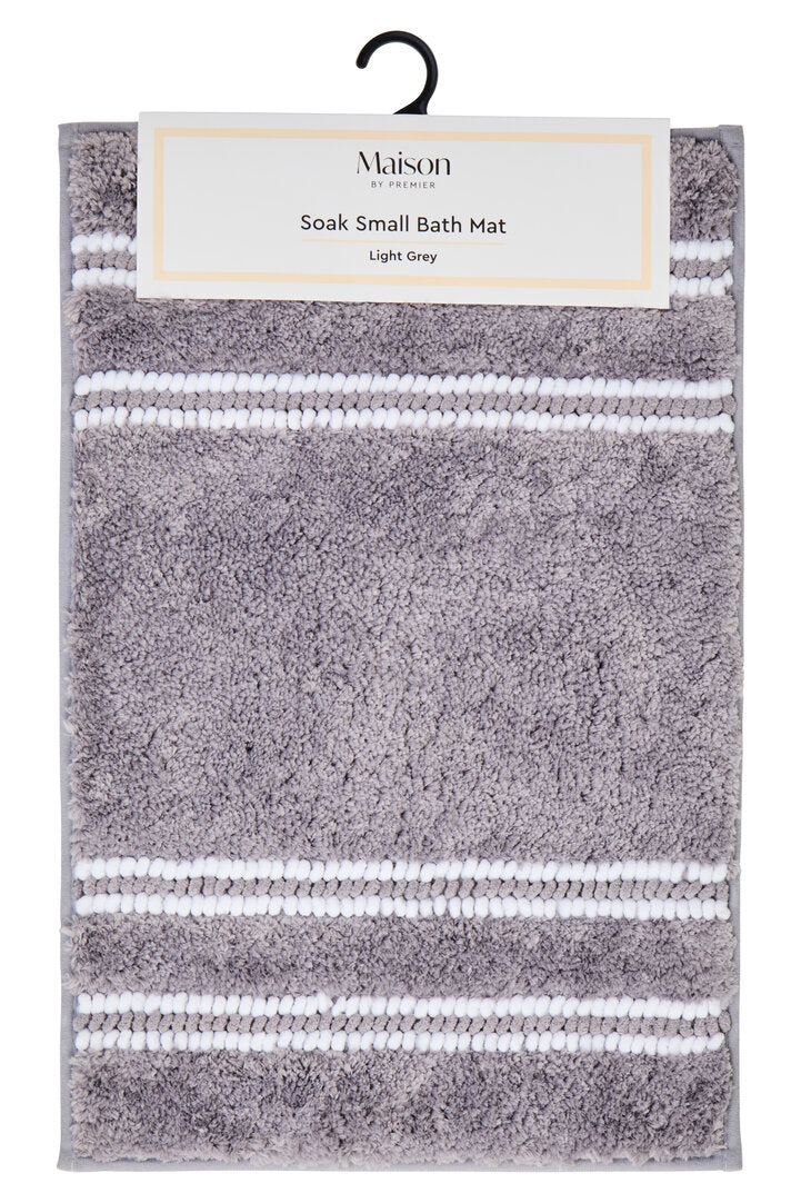 Soak Small Light Grey Bath Mat
