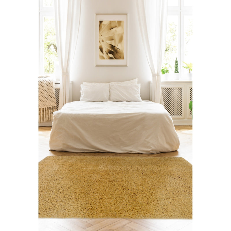 Lewis's Home Snug Plain Rugs - Ochre Yellow