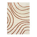 Lewis's Home Snug Swirl Rugs - Ivory & Terracotta Red