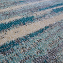 Lewis's Home Villa Water Colour Lines Rugs - Duck Egg Blue