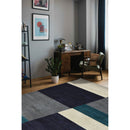 Lewis's Home Villa Blocks Rugs - Navy