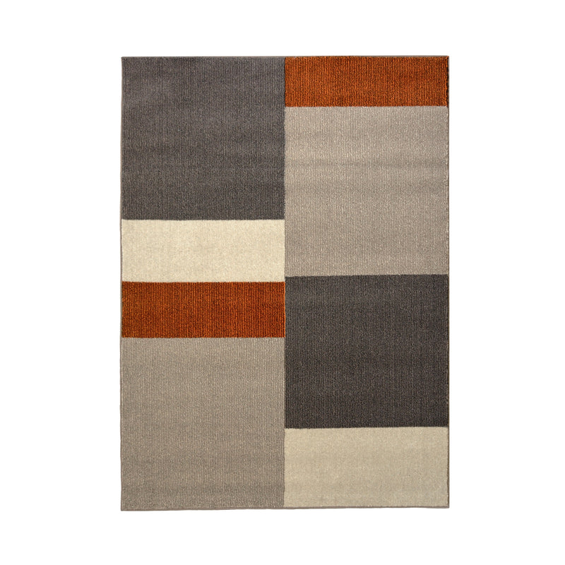 Lewis's Home Villa Blocks Rugs - Brown