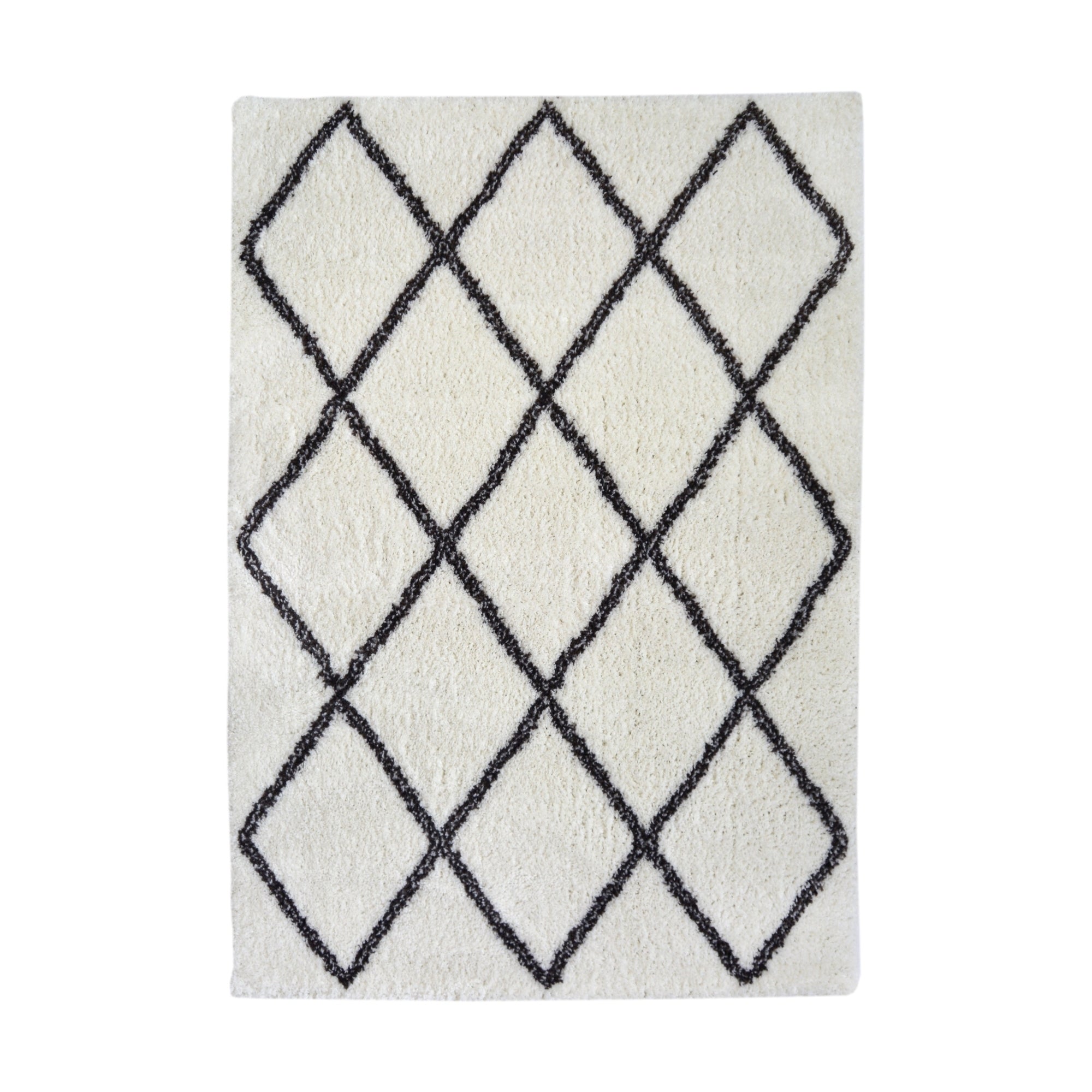Lewis's Home Snug Diamond Rugs Black & Cream