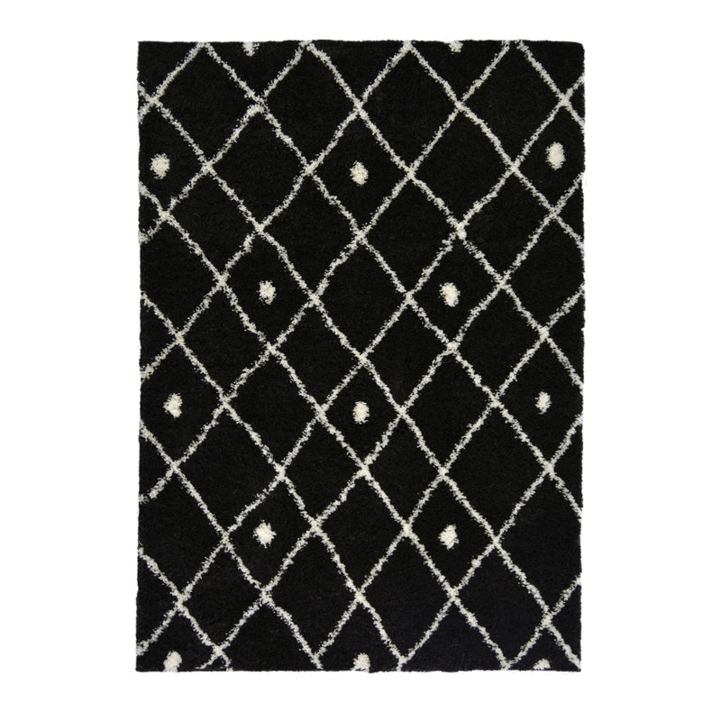 Lewis's Home Snug Diamonds Rugs - Black