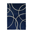 Lewis's Home Snug Circles Rugs - Navy Blue