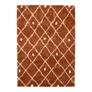 Lewis's Home Snug Diamonds Rugs - Terracotta Red