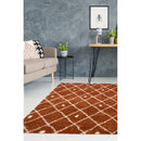 Lewis's Home Snug Diamonds Rugs - Terracotta Red