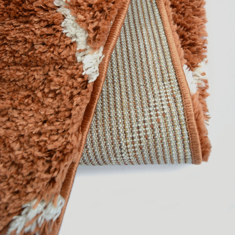 Lewis's Home Snug Diamonds Rugs - Terracotta Red