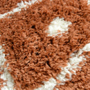 Lewis's Home Snug Diamonds Rugs - Terracotta Red