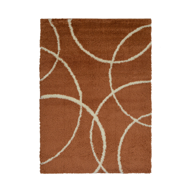 Lewis's Home Snug Circles Rugs - Ivory Cream & Terracotta