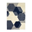Lewis's Home Snug Hexagon Rugs - Navy Blue & Blue
