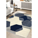 Lewis's Home Snug Hexagon Rugs - Navy Blue & Blue