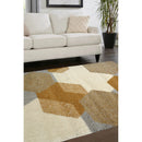 Lewis's Home Snug Hexagon Rugs - Yellow & Grey