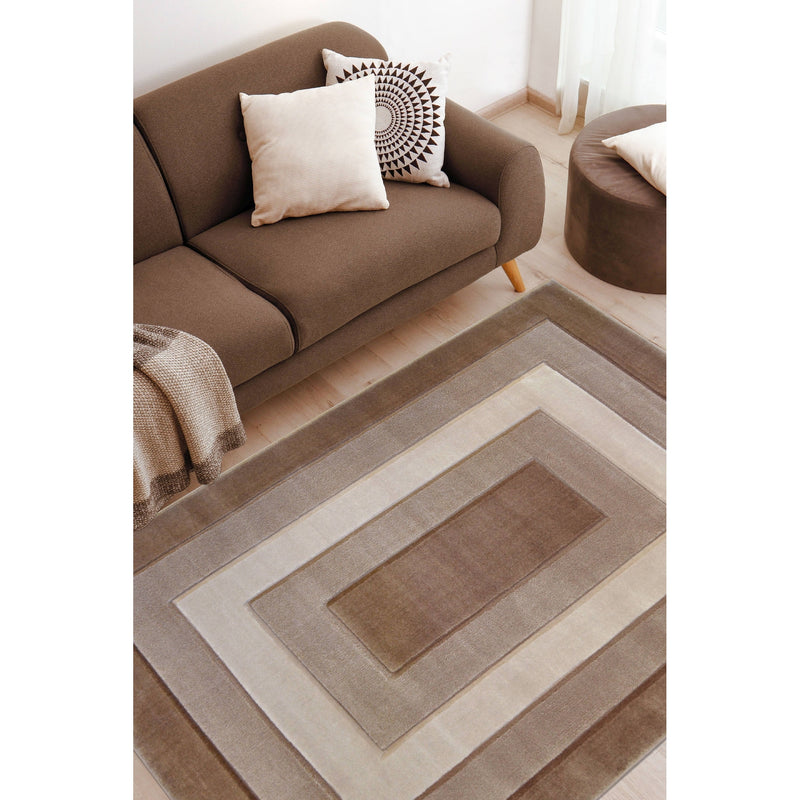 Lewis's Home Daytona Border Rugs - Latte Brown