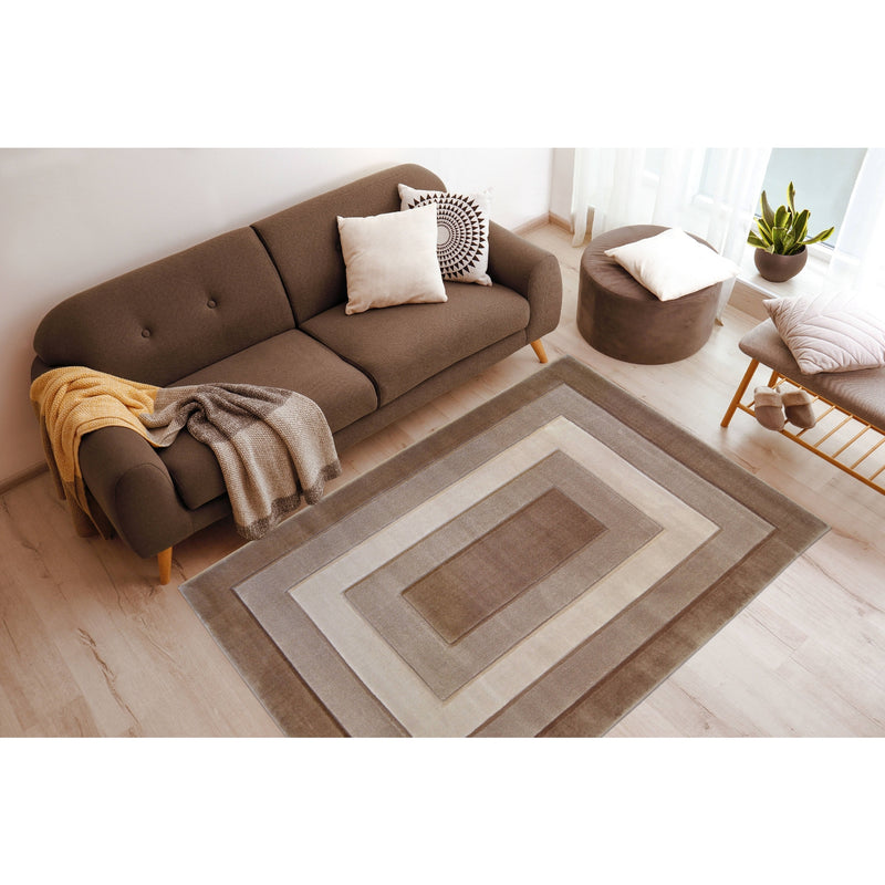 Lewis's Home Daytona Border Rugs - Latte Brown