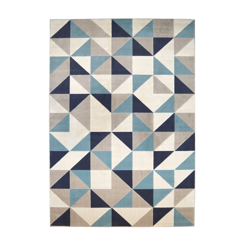 Lewis's Home Creation Geo Triangle Rugs - Light Blue & Navy Blue