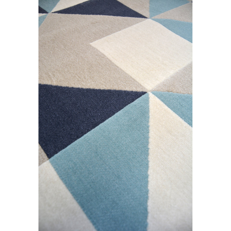 Lewis's Home Creation Geo Triangle Rugs - Light Blue & Navy Blue