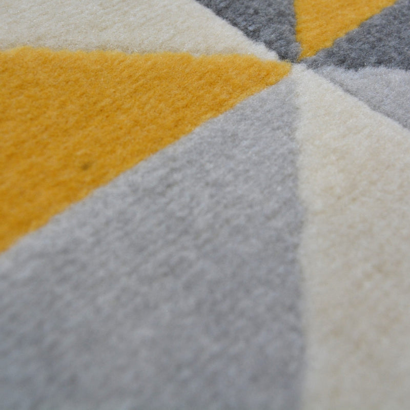 Lewis's Home Creation Geo Rugs - Ochre Yellow & Grey