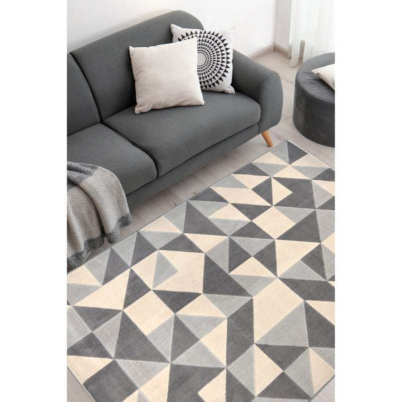 Lewis's Home Creation Geo Triangle Rugs - Grey