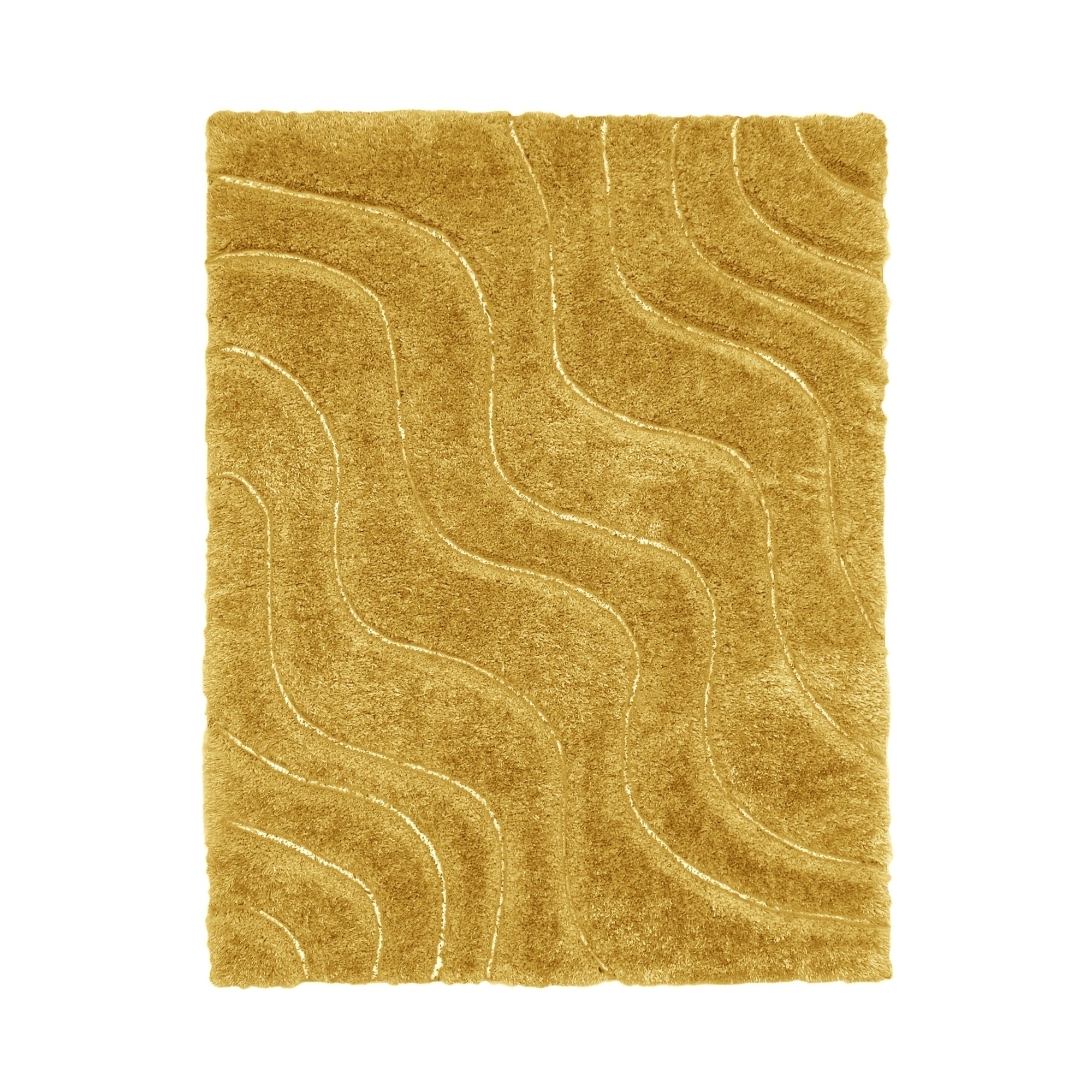 Lewis's Home Fresno Wave Rugs - Ochre Yellow