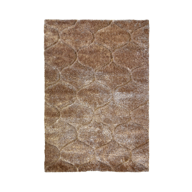 Lewis's Home Fresno Tile Rugs - Latte Brown