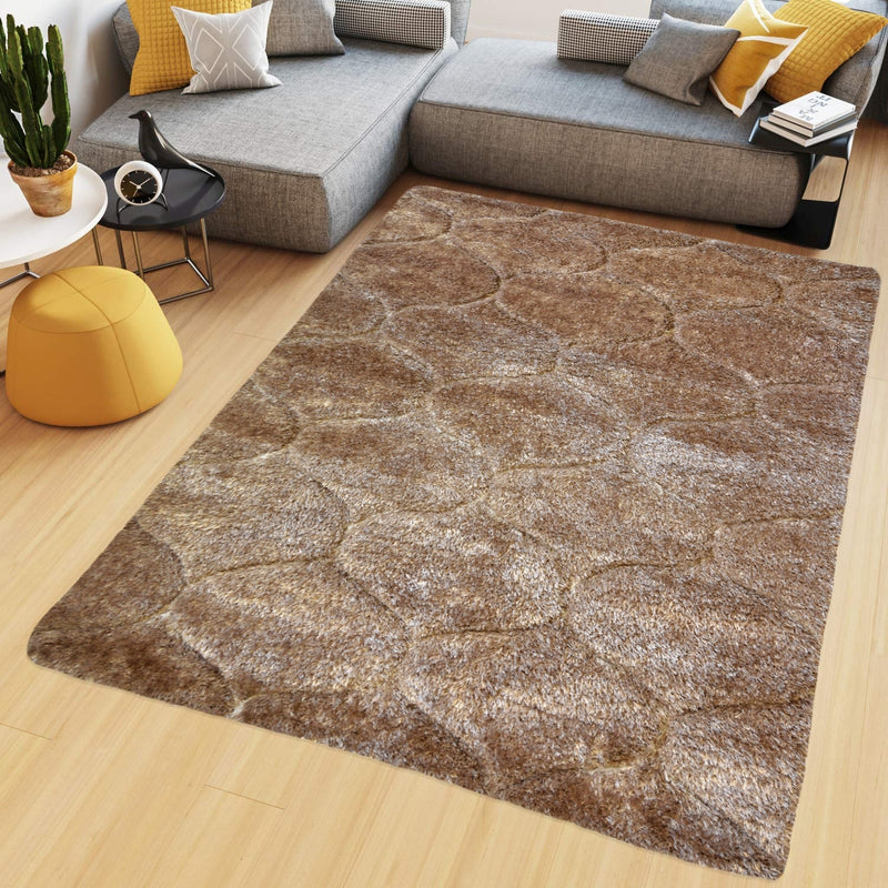 Lewis's Home Fresno Tile Rugs - Latte Brown