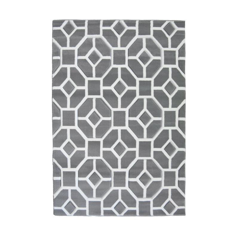 Lewis's Home Daytona Tile Geo Rugs - Grey