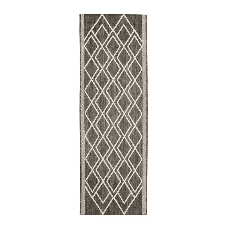 Lewis's Home Compass Diamond Flatweave Indoor & Outdoor Rugs - Grey